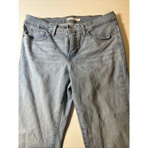 Levi's 314 Shaping Straight Denim Jeans Women's Size 31 Blue Mid Rise Light Wash